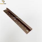 Shiny Coffee Carpet Edge Strip , Aluminum Carpet Trim With Gripper Fitting
