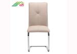 Washable 60cm 44cm High Back Leather Dining Chairs