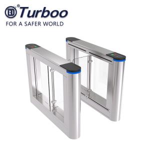 Quality 900mm Wide 1.5mm Acrylic Swing Gate Turnstile With Face Recognition Unit wholesale