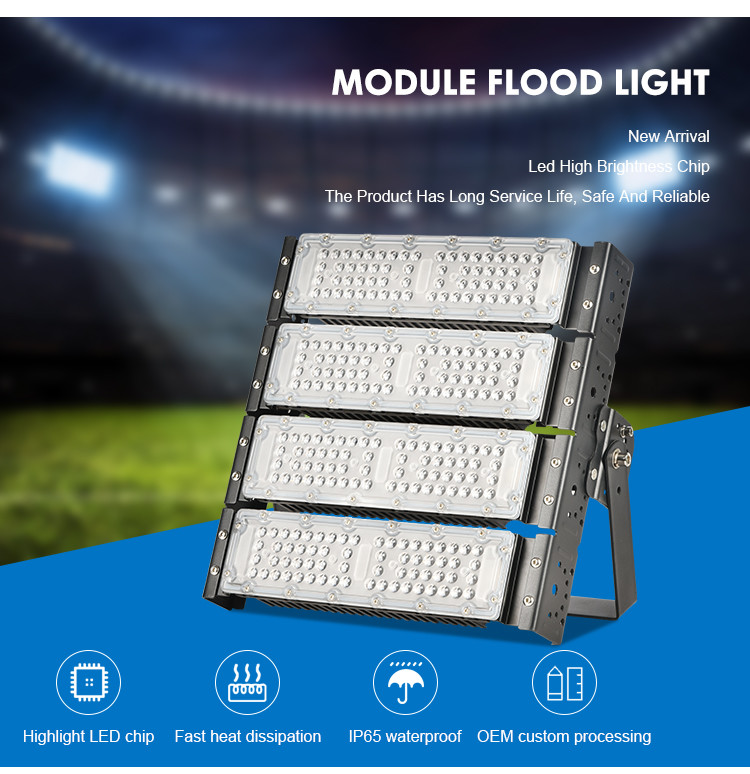 50w-600w Outdoor LED Modular Flood Light IP65 Customized