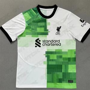 Quality Jacquard Twill Soccer Fan Shirts Polyester Durable Green White Jersey wholesale