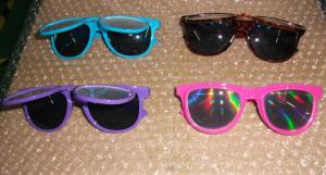 Quality Defraction grating 3d fireworks glasses of colorful frame with customized wholesale