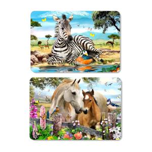 Quality Decorative Animal PET 3D Lenticular Plastic Table Mats Offset Printing wholesale