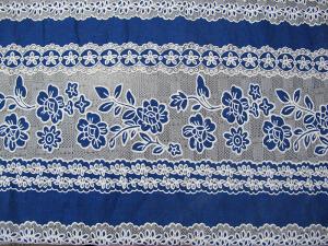 Quality Elegant Cotton Polyester Lace Fabric Burnout Lace Orange for Lady Dress / Wedding Dress(CY-DK0031) wholesale