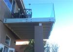 Standoff Bracket Tempered Frameless Glass Railing Floor Mounted Baluster