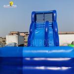 Blue 0.55mm PVC Inflatable Playground Slide For Festival Event