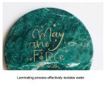 Round Custom Festival Party Decorations Paper Cardboard Marble Coasters For