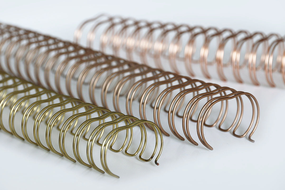 Brochures And Documents Gold Bronze Wire O Binding 44MM 2:1 Pitch