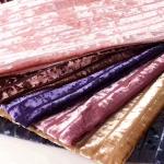 Stripe Diamond Korean Velvet Fabric Stripe For Ladies Dress 240 GSM