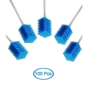 Quality Disposable Oral Swab for Mouth Cleaning Sponge Swabs-Blue 100 Counts wholesale
