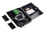 Pole Outdoor Fiber Distribution Box, black/gray/white fiber optic distribution