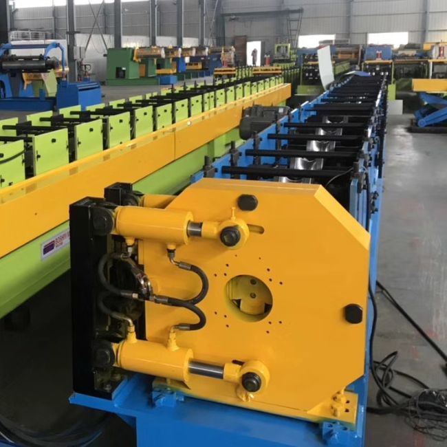 Powerful 7.5KW Gutter Downspout Roll Forming Machine With GCr15 Bearing Steel Rollers