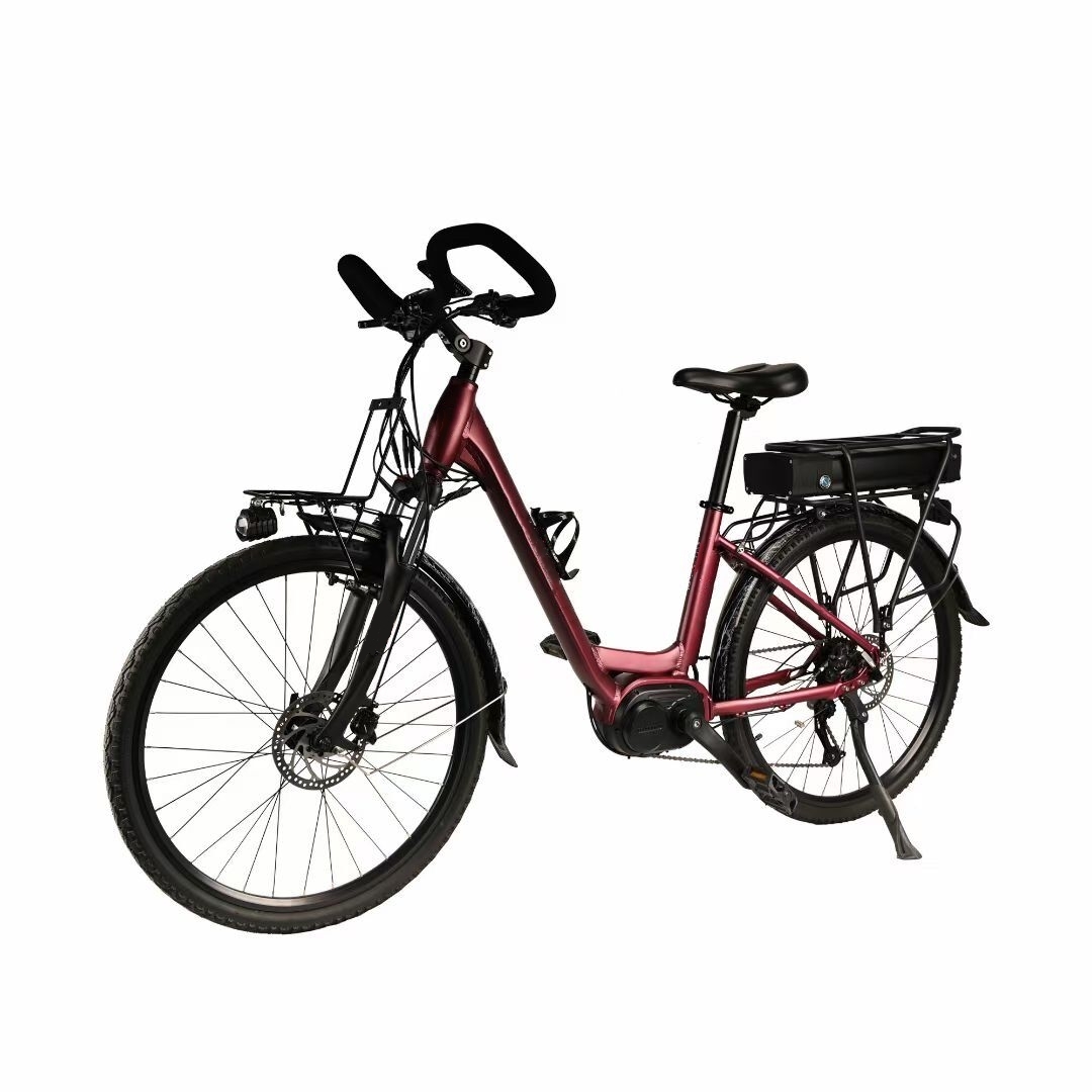 48V 20.4Ah Mid Drive Electric Bike 700C Hydraulic Disc Brake Bicycle With Lithium Battery