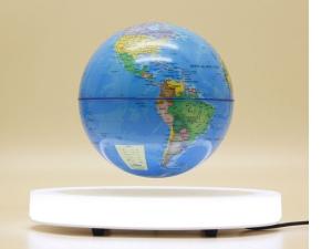 Quality colorful led magnetic floating rotating globe ,levitation 6inch globe lamp gift toys wholesale