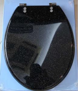 Quality Glitter poly-resin toilet seat cover,transparent poly-resin toilet seat, wholesale