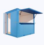 10ft Fast Food Mini Mobile Container Coffee Bar Houses Modern Design Outdoor