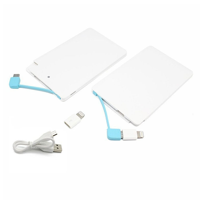 ABS 5V1A 2500mah 4000mah Credit Card Power Bank