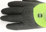 Acrylic Liner Crinkled Latex Coated Gloves Double Dipping Palm Pattern