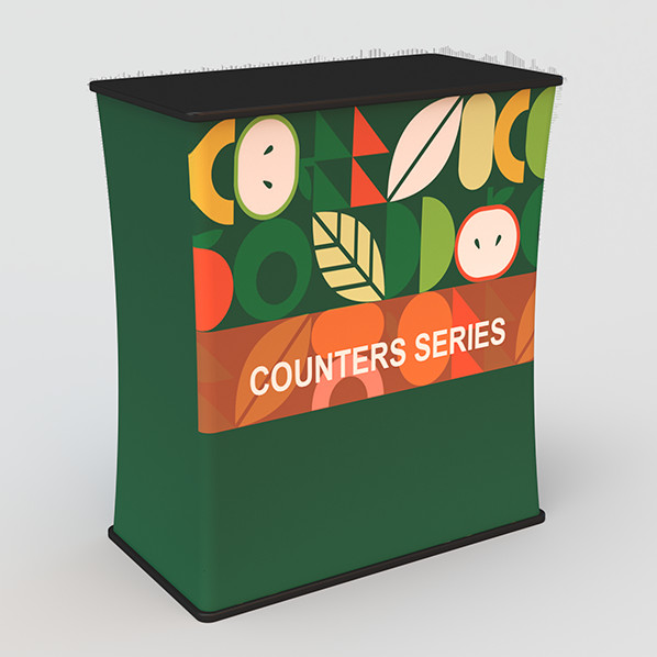 Folding Portable Reception Desks Counter Table Stand Display Curved Desk 800x530x1000mm