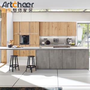 Quality Craftsman Kitchen Cabinets Furniture With Plywood Carcase And Veneer Laminated Finish wholesale
