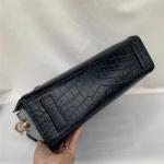 Authentic Real True Crocodile Belly Skin Businessmen Briefcase Bag Genuine