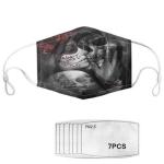 3D Sugar Skull Printed Reusable Face Mask Coverings