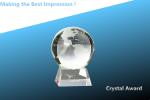 crystal globe awards/crystal trophy/award/crystal trophies/glass award/globe