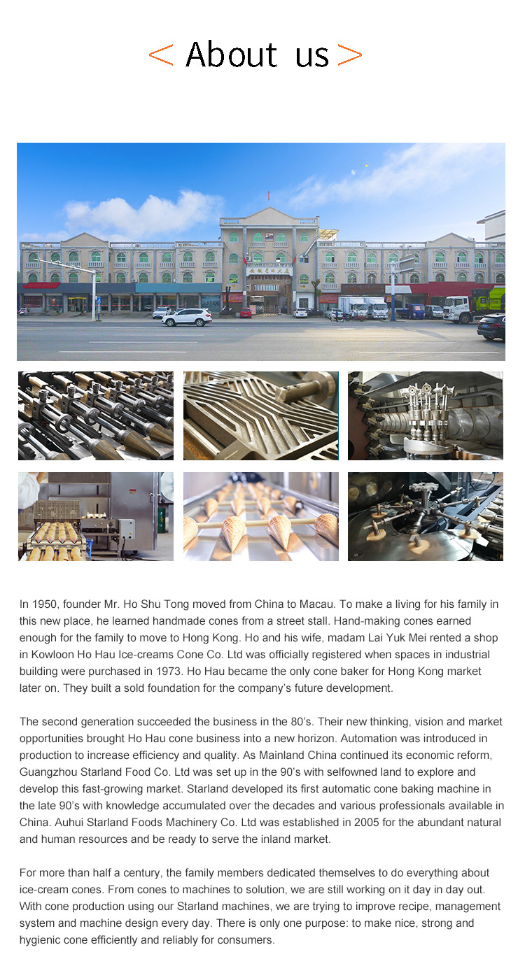 Ice Cream Cone Making Machine Biscuit Baking Machine CE Approved