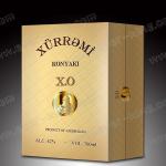 Plastic Label Leather Corrugated Wine Boxes For Spirits