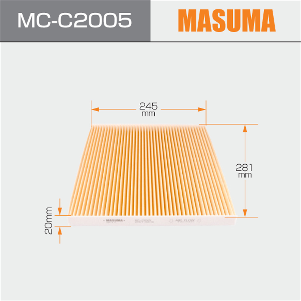 MC-C2005 MASUMA NO. Cabin Filter for INFINITI JX35 27277-3JC1A 27277-3JC1B 27277-3JC2A