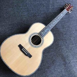 Quality Custom 39 Inch OOO Body Solid Spruce Wood Top Abalone Binding Acoustic Guitar wholesale