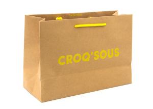 Quality Eco Friendly Kraft Paper Shopping Bags With Handles Customized Logo Printing wholesale