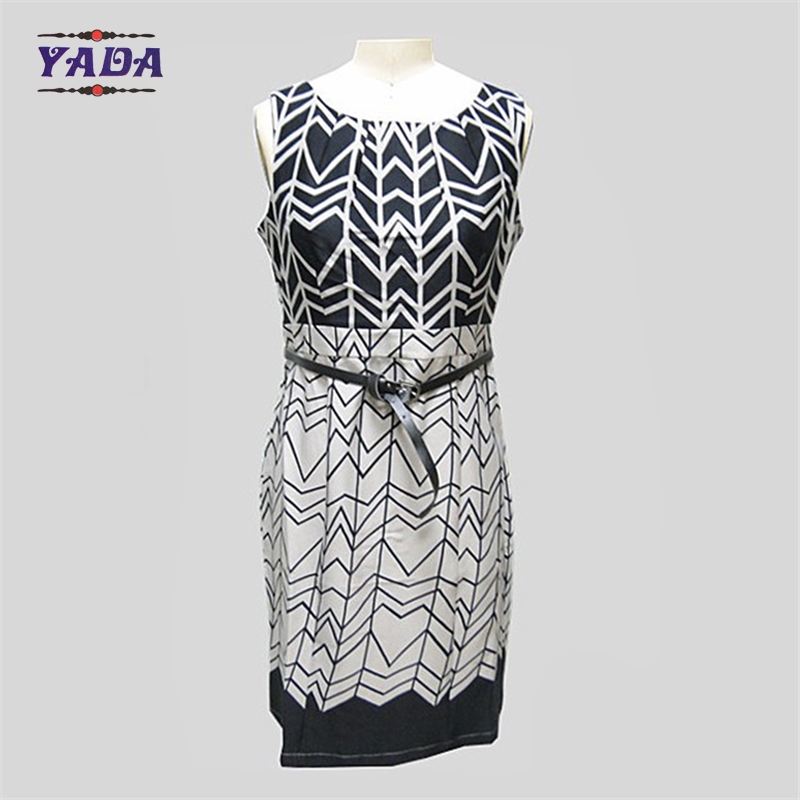 Wholesale latest clubwear sexy spandex print elegant ladies executive dresses one piece dress pattern for women
