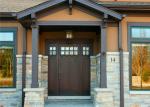 Durable Interior Solid Wood Doors Customized Size / Color With Tempered Glass