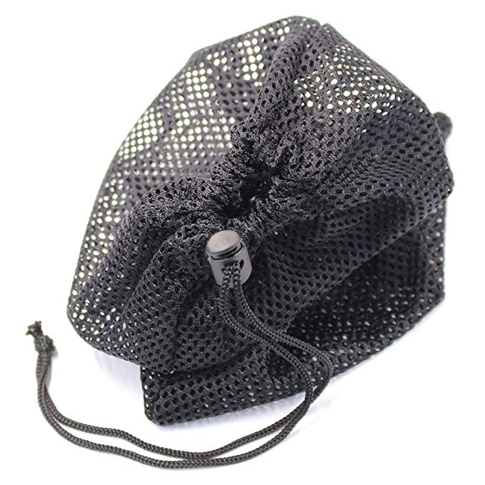 OEM Black Mesh Drawstring Bags Recycled Multi Functional For Golf Ball Mini Stuff