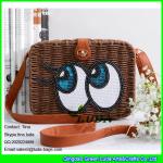 LDTT-013 big eyes rattan handbag fashion paper straw cosmetic shoulder bags