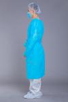 Disposable Thumb Loop 35GSM CPE Plastic Gown For Hospital