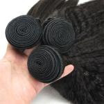 Kinky / Yaki Straight Style Brazilian Human Hair Bundles / Extensions