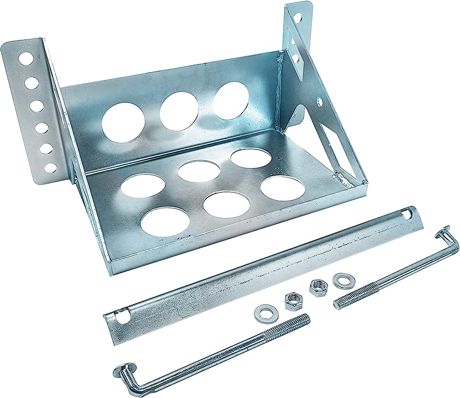 Adjustable Bolt-on Battery Box With Hardware Deep Lightweight Steel Battery Mounting Box