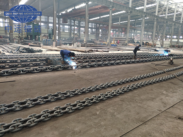 70MM Grade U3 Anchor Chain In Stock With Certificate Black Painted