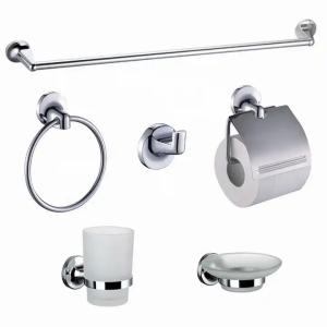 Quality Modern Sanitary Ware Set Zinc Alloy Chrome Bathroom Accessory wholesale