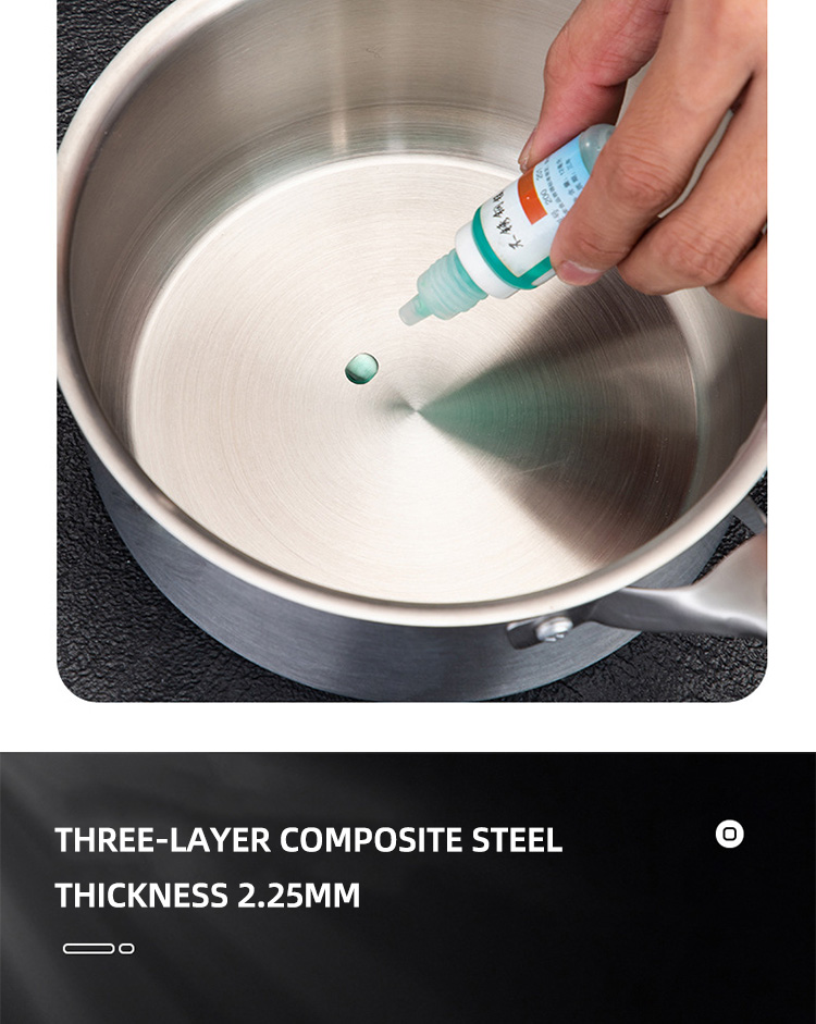Wholesale Modern Panela 304 Stainless Steel Cookware Gas Induction Fry Pan With Anti-Heat Handle