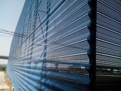 Windproof Perforated Metal Mesh Panels / Galvanized Fence Panels 1.0mm Thick