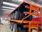 Tire Number 16 40FT Skeleton Container Transport /Flatbed Chassis Cargo Truck