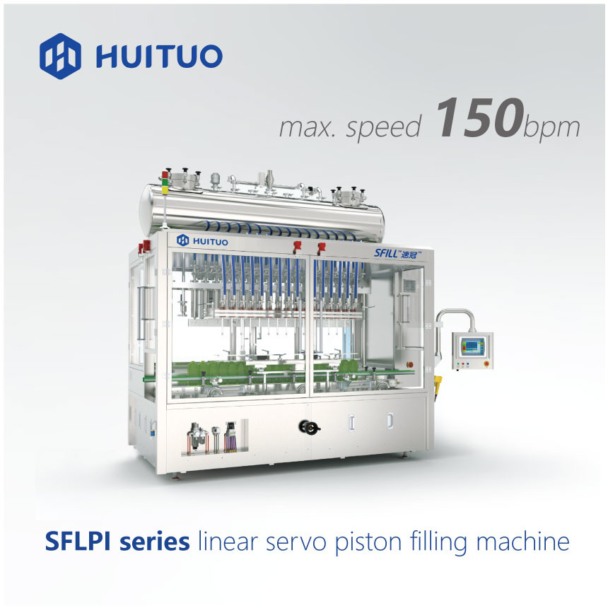 Auto Linear Bottle Liquid Piston Volumetric Filler Machine For Universal Filling