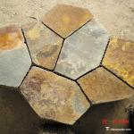 Natural stone Slate Meshed Back Landscape Flagstone Pavers Beige / Green / Grey