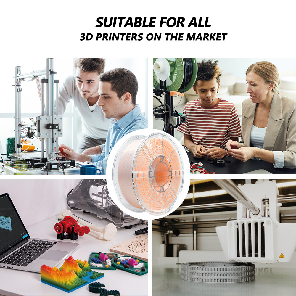 3d Printing Filament 1.75mm PLA+ High Strength Gradient Orange White Filament 3d Printed