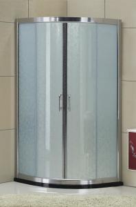 Quality Round Sliding Shower Screen 8 mm Thickness Frosted Tempered Glass for Apartments / Hotel wholesale