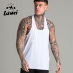 Bodybuilding Men Workout Tank Top Hollow White Black Cotton Vest