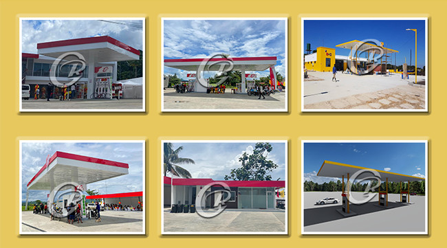 Light Steel Structure Prefabricated Steel Frame Canopy Customized